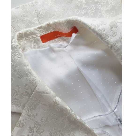 TALLIA Orange Men's Slim-Fit White Dragon Jacquard Dinner Jacket 42 R - Picture 14 of 16